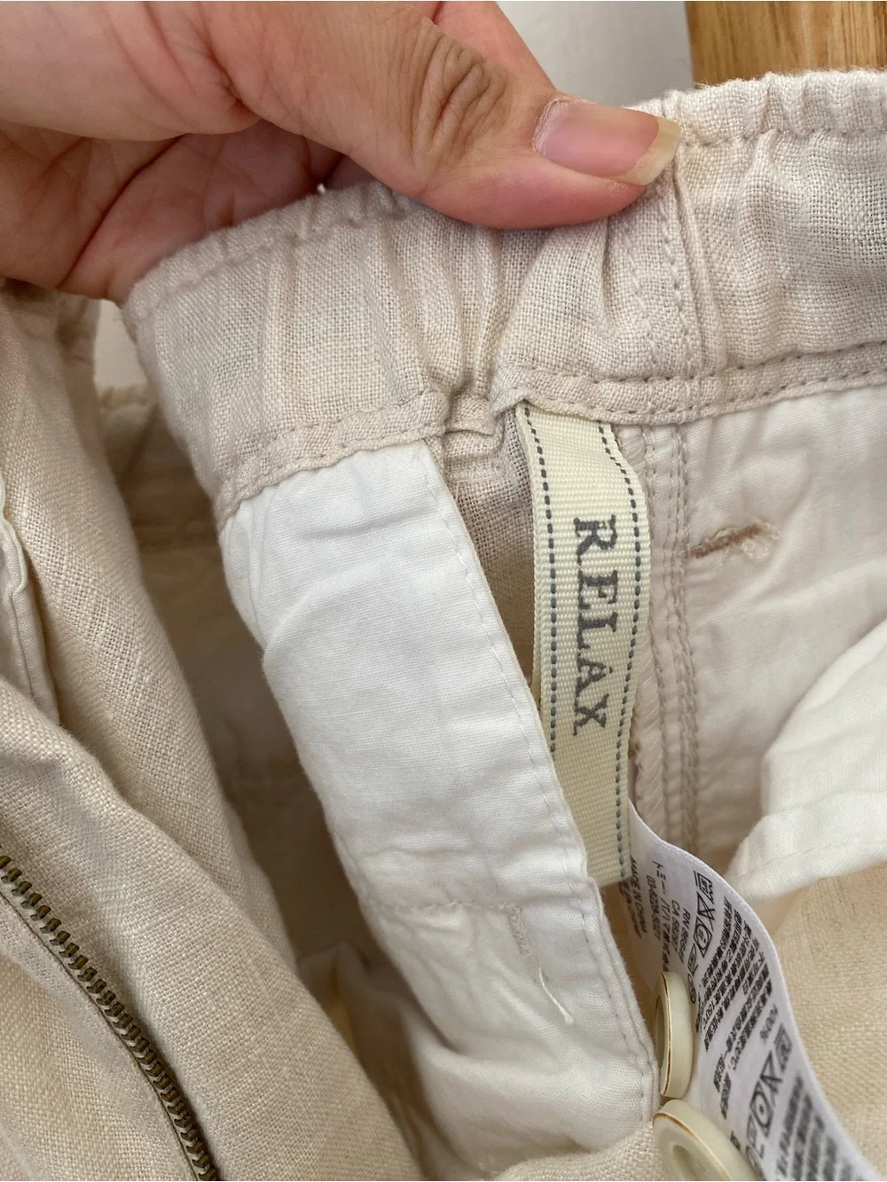 Tommy Bahama Relax Men’s Small 100% Linen On The Beach Drawstring Pants Beige